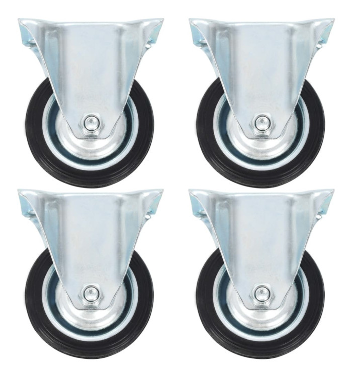 Roulettes fixes 4 pcs 75 mm | Mobilier & Déco