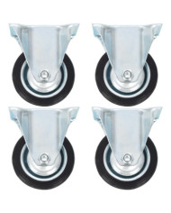 Roulettes fixes 4 pcs 75 mm | Mobilier & Déco