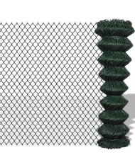 Clôture à mailles losangées Acier 1,5x15 m Vert | Mobilier & Déco