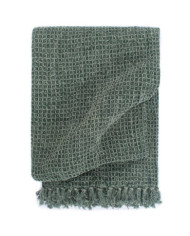 Couverture en coton 125 x 150 cm Vert foncé | Mobilier & Déco