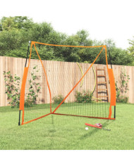 Filet de baseball portable orange et noir 183x182x183 cm | Mobilier & Déco