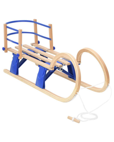 Traîneau pliable avec dossier 110 cm Contreplaqué | Mobilier & Déco