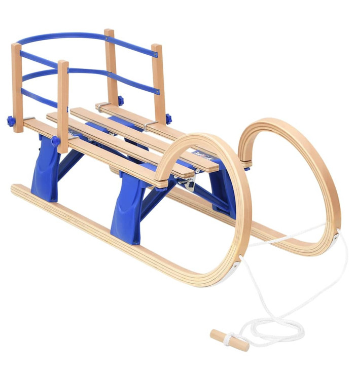 Traîneau pliable avec dossier 110 cm Contreplaqué | Mobilier & Déco