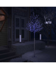 Sapin de Noël 600 LED bleues Cerisier en fleurs 300 cm | Mobilier & Déco