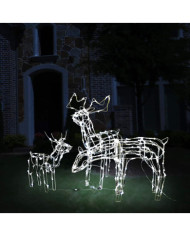 Cordon lumineux de Noël 3 pcs Rennes 229 LED | Mobilier & Déco