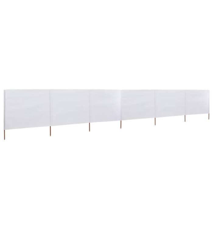 Paravent 6 panneaux Tissu 800 x 80 cm Blanc | Mobilier & Déco