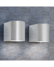 Applique murale LED d'extérieur 2 pièces Ronde vers le bas | Mobilier & Déco