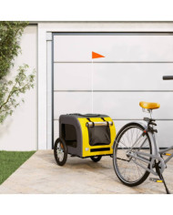 Remorque de vélo pour animaux de compagnie jaune et gris | Mobilier & Déco