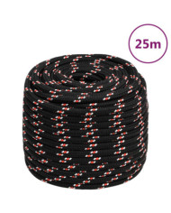 Corde de bateau Noir 16 mm 25 m Polypropylène | Mobilier & Déco