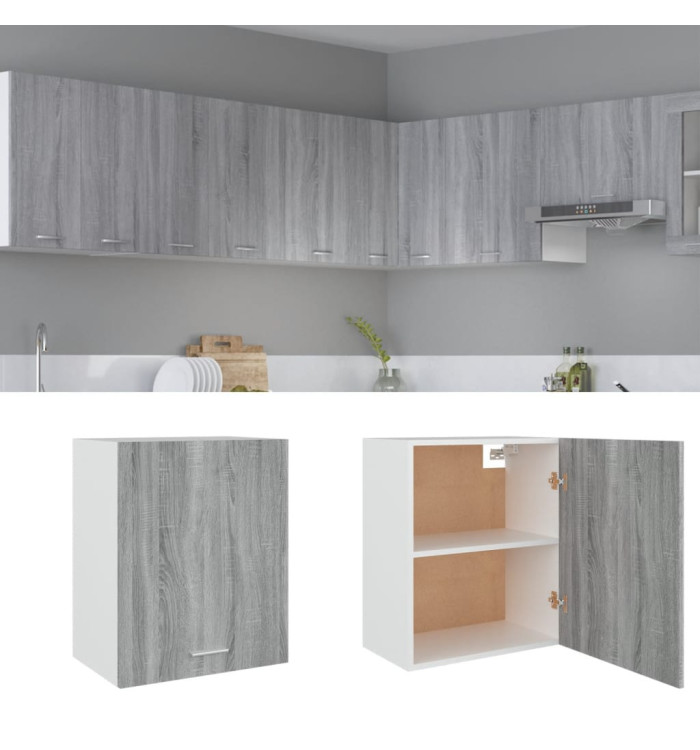 Armoire suspendue "Lyon" Sonoma gris 50x31x60 cm | Mobilier & Déco