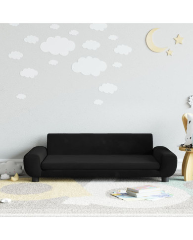 Canapé pour enfants noir 100x54x33 cm velours | Mobilier & Déco