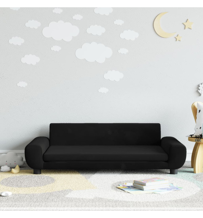 Canapé pour enfants noir 100x54x33 cm velours | Mobilier & Déco