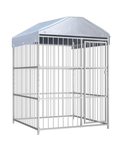 Chenil d'extérieur avec toit pour chiens 150x150x200 cm | Mobilier & Déco