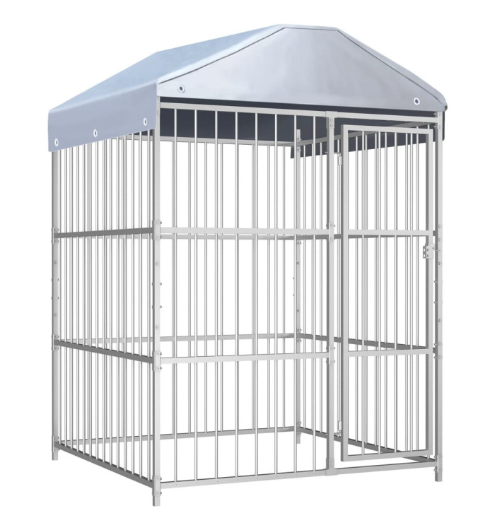 Chenil d'extérieur avec toit pour chiens 150x150x200 cm | Mobilier & Déco