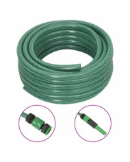 Tuyau d'arrosage avec jeu de raccords vert 0,5" 50 m PVC | Mobilier & Déco