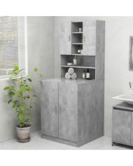 Meuble pour machine à laver Gris béton | Mobilier & Déco