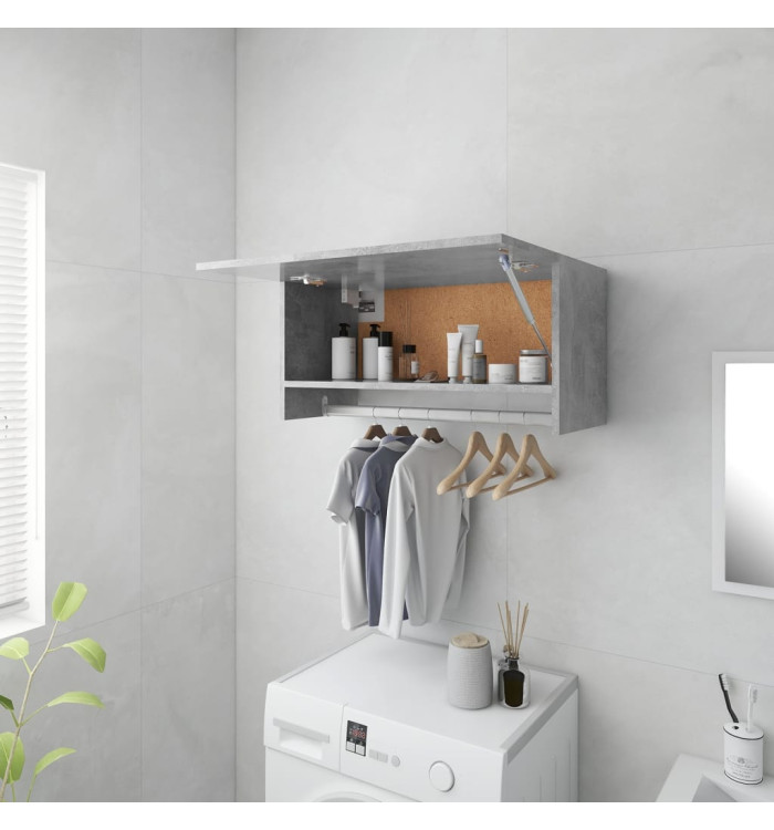 Garde-robe gris béton 70x32,5x35 cm bois d'ingénierie | Mobilier & Déco