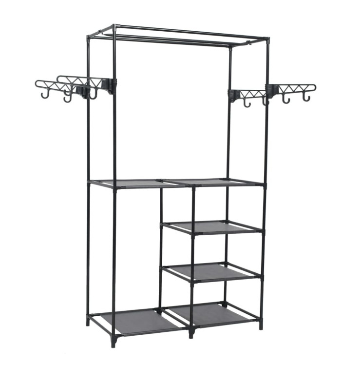 Porte-vêtements Acier et tissu non-tissé 87x44x158 cm Noir | Mobilier & Déco