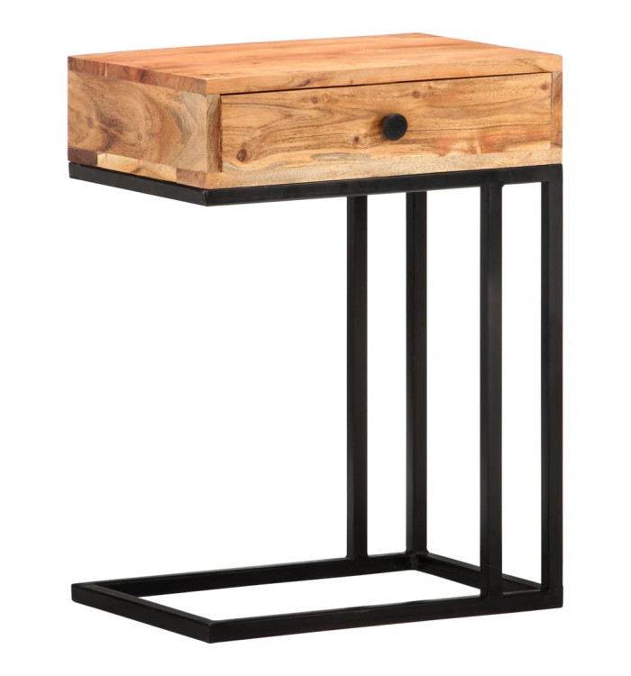 Table d'appoint en forme d'U 45x30x61 cm Bois d'acacia massif | Mobilier & Déco