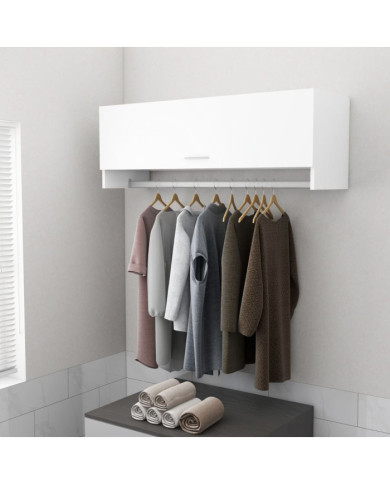 Garde-robe blanc 100x32,5x35 cm bois d'ingénierie | Mobilier & Déco