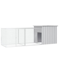 Cage pour poules Gris 300x91x100 cm Acier galvanisé | Mobilier & Déco