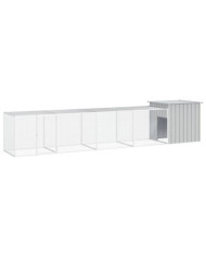 Cage pour poules Gris 500x91x100 cm Acier galvanisé | Mobilier & Déco