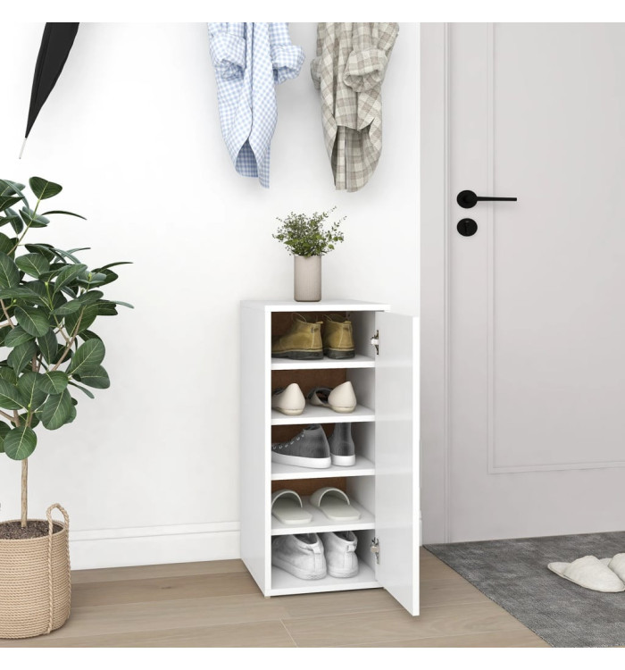 Armoire à chaussures Blanc 32x35x70 cm Bois d’ingénierie | Mobilier & Déco