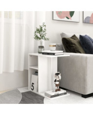 Table d'appoint Blanc 50x30x50 cm Bois d’ingénierie | Mobilier & Déco