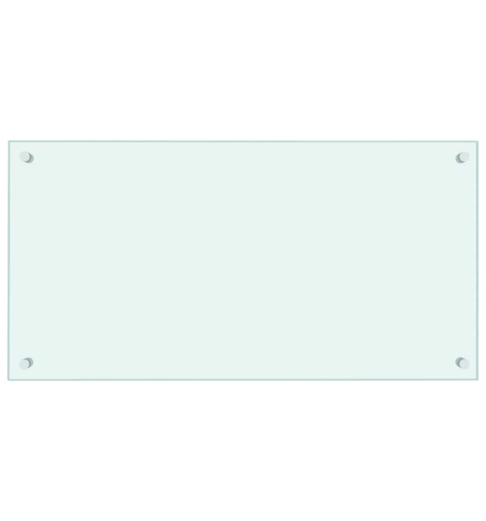 Dosseret de cuisine Blanc 80x40 cm Verre trempé | Mobilier & Déco