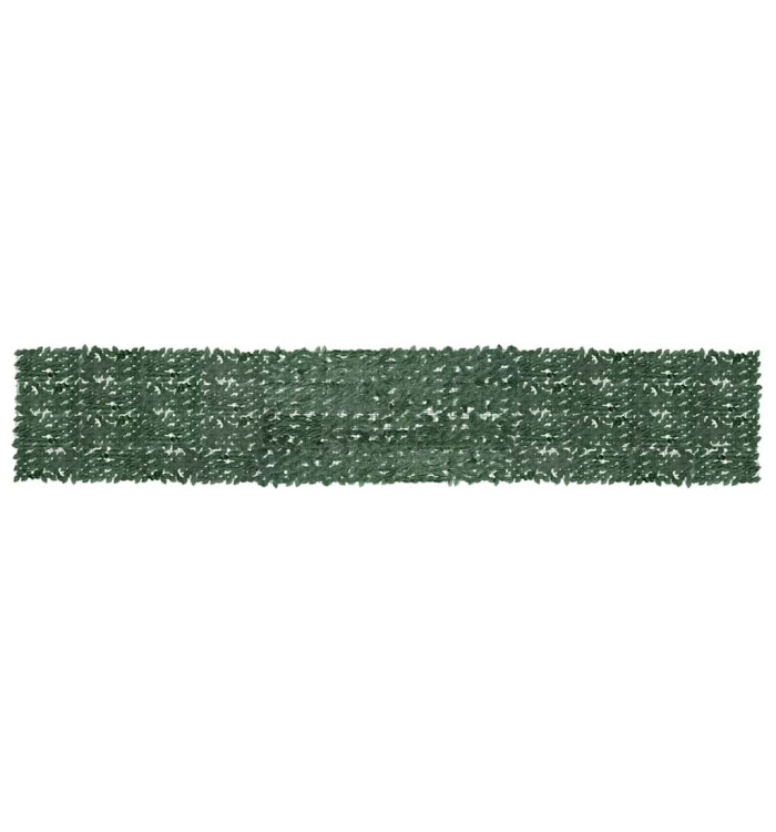 Écran de balcon avec feuilles vert foncé 600x100 cm | Mobilier & Déco