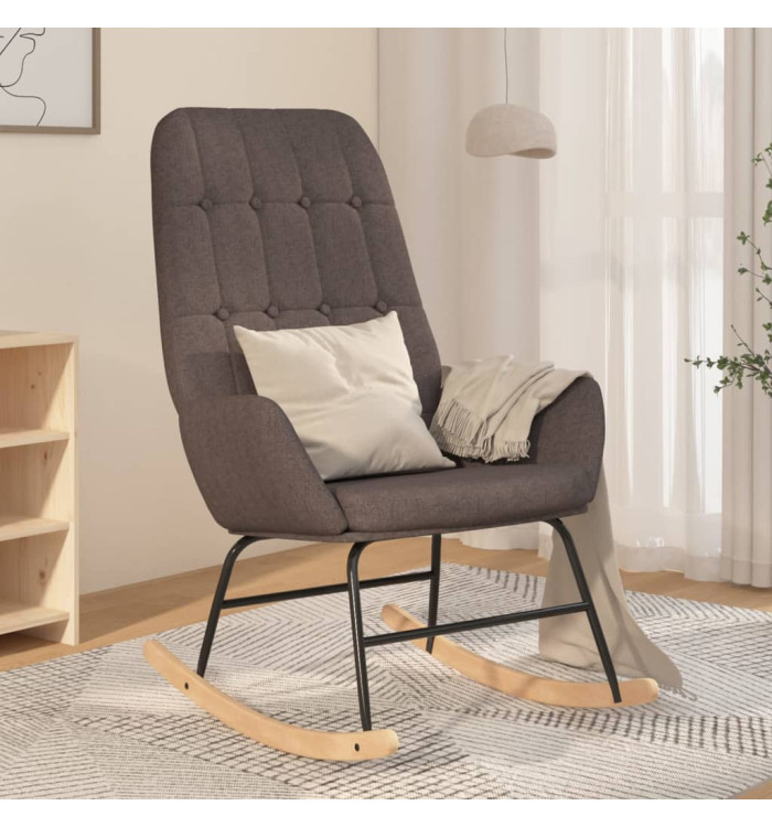 Chaise à bascule Gris foncé Tissu | Mobilier & Déco