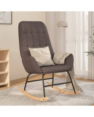 Chaise à bascule Gris foncé Tissu | Mobilier & Déco
