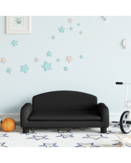 Canapé pour enfants noir 70x45x30 cm tissu | Mobilier & Déco