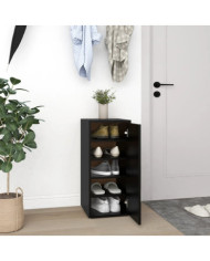 Armoire à chaussures Noir 32x35x70 cm Bois d’ingénierie | Mobilier & Déco