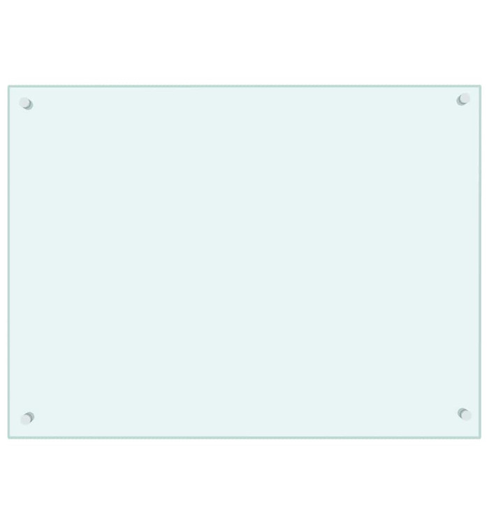 Dosseret de cuisine Blanc 80x60 cm Verre trempé | Mobilier & Déco