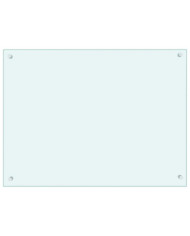 Dosseret de cuisine Blanc 80x60 cm Verre trempé | Mobilier & Déco