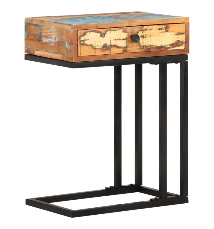 Table d'appoint en U 45x30x61 cm Bois de récupération massif | Mobilier & Déco
