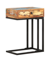 Table d'appoint en U 45x30x61 cm Bois de récupération massif | Mobilier & Déco