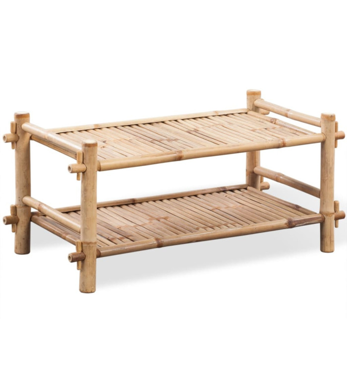 Étagère à chaussures 2 niveaux Bambou | Mobilier & Déco