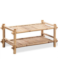 Étagère à chaussures 2 niveaux Bambou | Mobilier & Déco