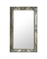 Miroir mural style baroque 50x80 cm Argenté | Mobilier & Déco