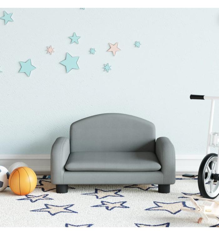 Canapé pour enfants gris clair 50x40x30 cm tissu | Mobilier & Déco
