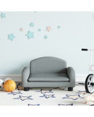 Canapé pour enfants gris clair 50x40x30 cm tissu | Mobilier & Déco