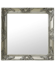 Miroir mural style baroque 60x60 cm Argenté | Mobilier & Déco