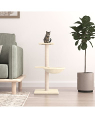 Arbre à chat avec griffoirs en sisal crème 72 cm | Mobilier & Déco