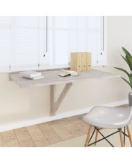 Table murale pliable Gris béton 100x60x56 cm Bois d'ingénierie | Mobilier & Déco