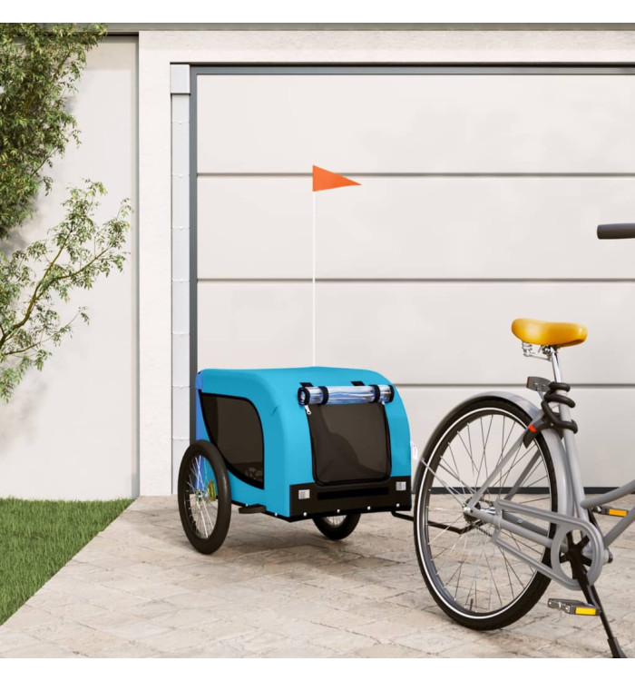 Remorque de vélo pour animaux de compagnie bleu et noir | Mobilier & Déco