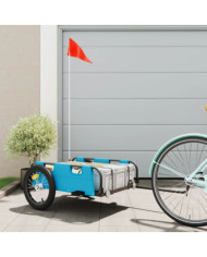 Remorque de vélo bleu tissu oxford et fer | Mobilier & Déco