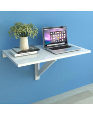 Table murale rabattable Blanc 100x60 cm | Mobilier & Déco