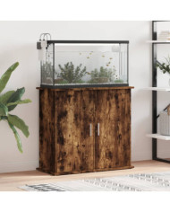 Support pour aquarium chêne fumé 81x36x73 cm bois d'ingénierie | Mobilier & Déco